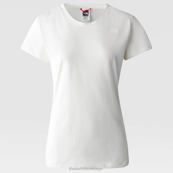 kvinner ny topp t-skjorte V20J54 hvit The North Face