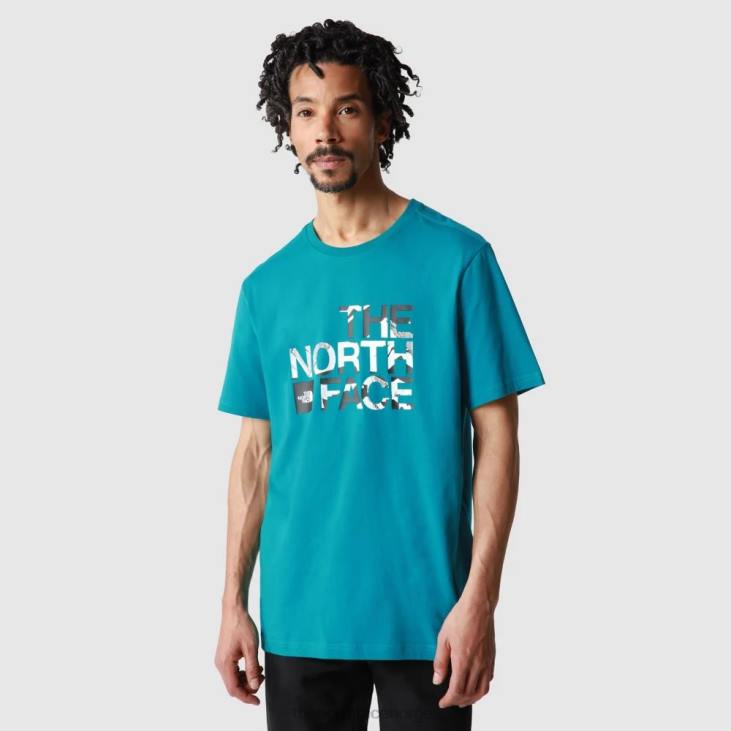 menn koordinerer kortermet t-skjorte V20J1920 havneblått The North Face