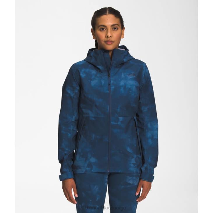 futurelight jakke med dryzzle-trykk for kvinner V20J4848 blå elv The North Face