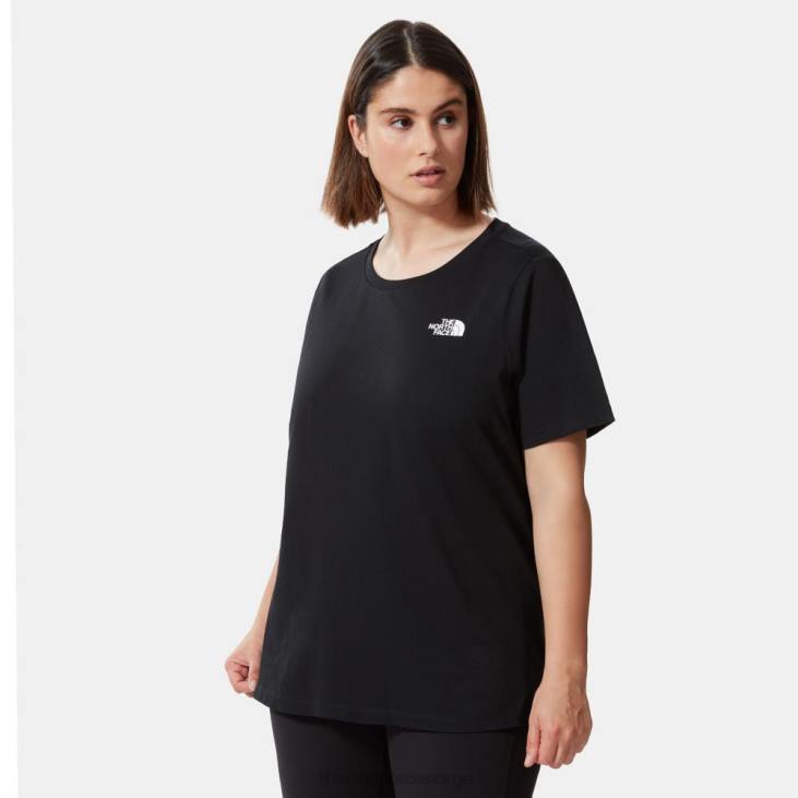 enkel kuppel t-skjorte i plussstørrelse for kvinner V20J1481 svart The North Face