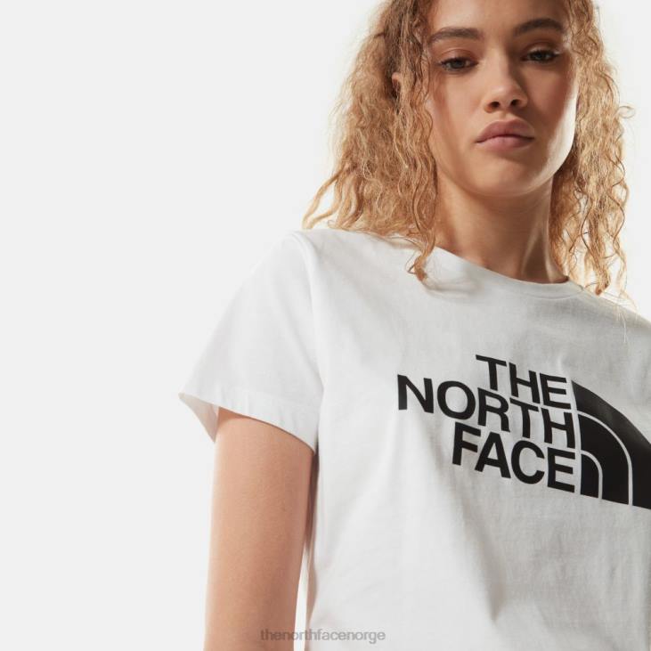 enkel t-skjorte for kvinner V20J627 hvit The North Face