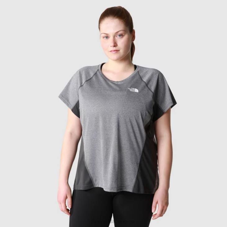 kvinner plus size atletisk utendørs t-skjorte V20J2212 grå The North Face