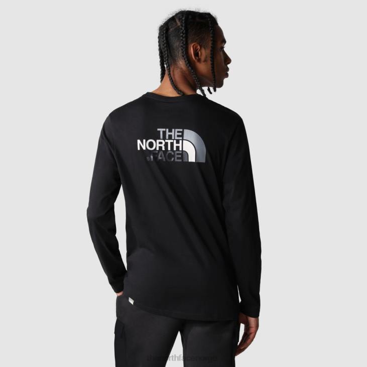 enkel langermet t-skjorte for menn V20J11 grå The North Face