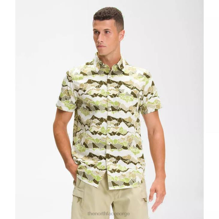 kortermet skjorte med baytrail-mønster for menn V20J3815 militær oliven The North Face