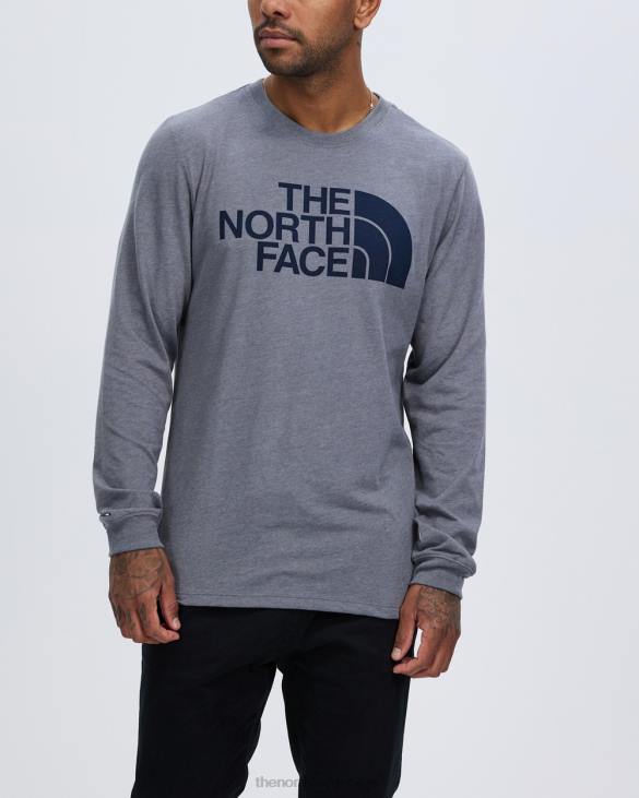 langermet halvkuppel t-skjorte V20J7130 grå The North Face