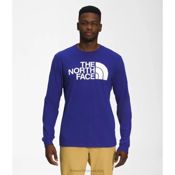 langermet halvkuppel t-skjorte for menn V20J3408 lapis blå The North Face