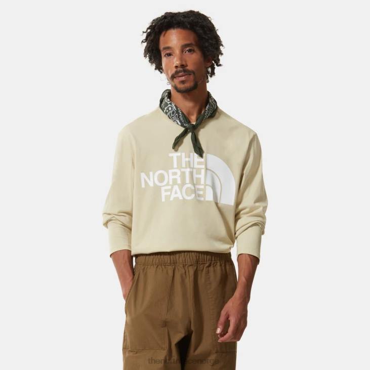 standard langermet t-skjorte for menn V20J856 grus The North Face